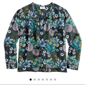 NWT Abigail Borg/J.Crew Cotton/Silk Peasant Top